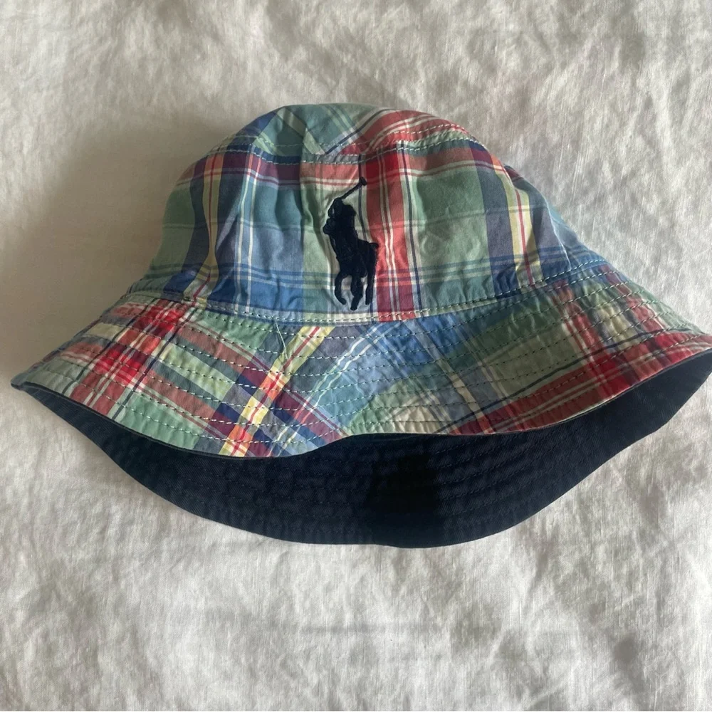3 for $30 | Polo Ralph Lauren Plaid Bucket Fisherman Hat | Reversible | 2yr—4yr - Picture 1 of 8